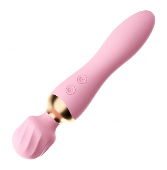 MizzZee - Dual-Head Vibrators Wand (Chargeable - Pink)